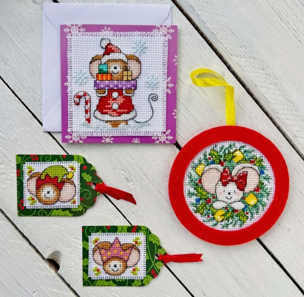 3 Small Counted Cross Stitch Kits World of Cross Stitch Freebie D2
